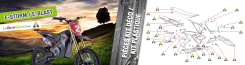 Dirt électrique E-Storm 1800W : Kit plastique / Selle